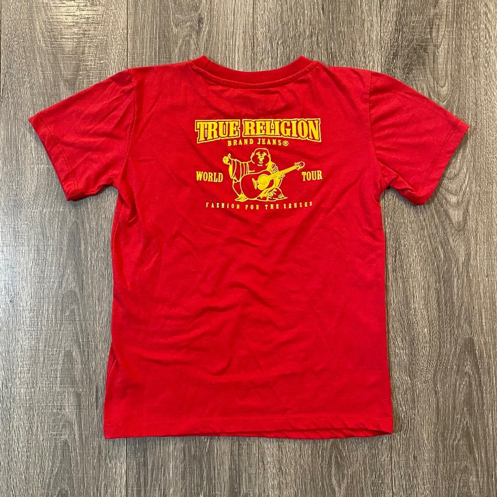 RED TRUE RELIGION BABY TEE